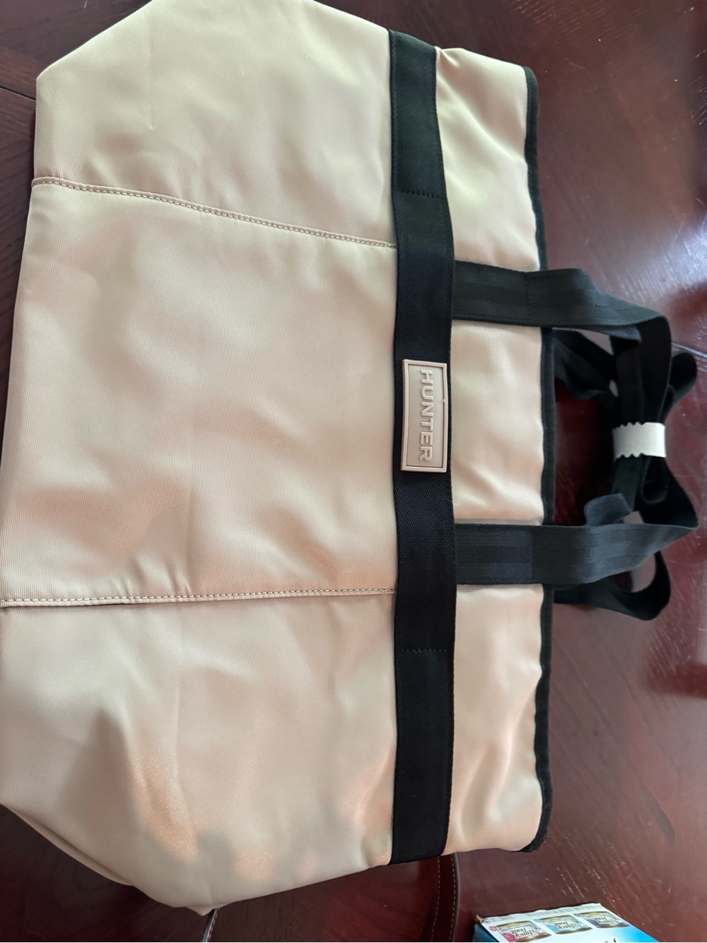 Hunter taupe and Black Contrast Tote